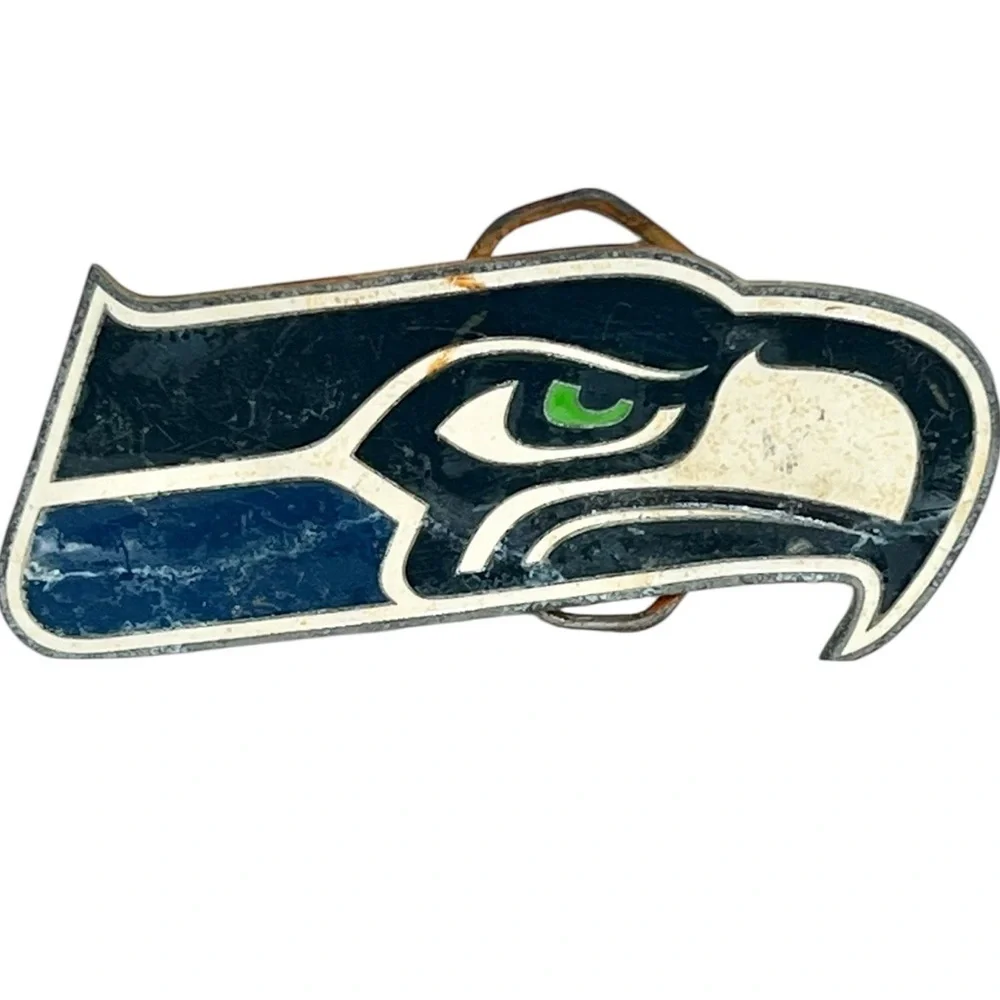 Vintage NFL Officially Licensed Seattle Seahawks Enamel Belt Buckle